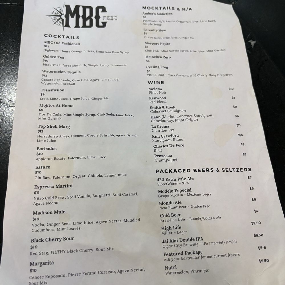 Mayport Brewing - Cocktail menu - Beer Bar Near Me - Jacksonville, Florida Mayport Brewing - Cocktail menu - Beer Bar Near Me - Jacksonville, Florida