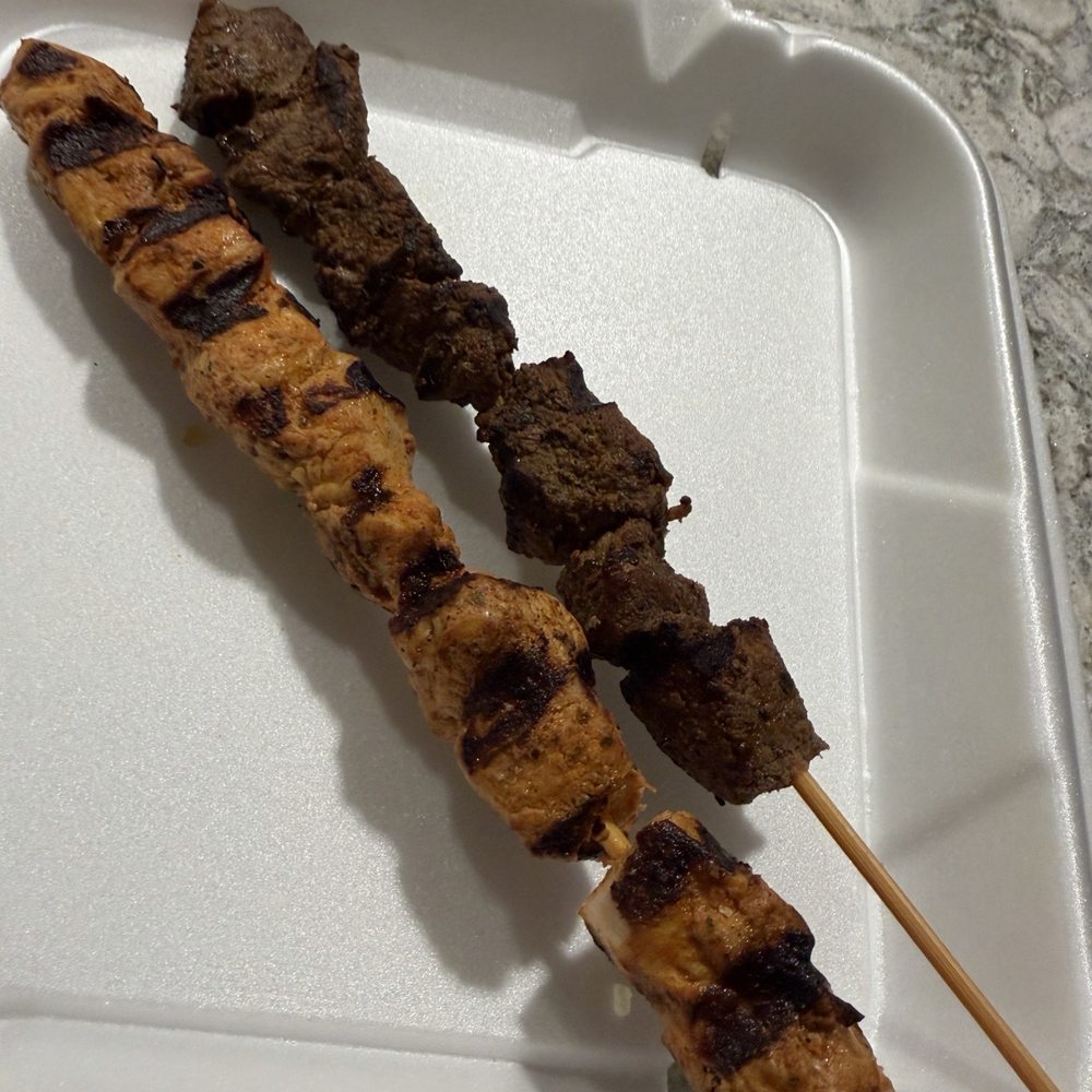 Greek Kouzina - Chicken and steak skewers - Greek Near Me - Pittsboro, North Carolina
