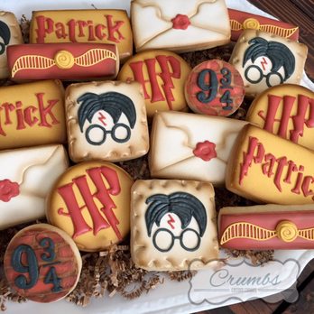 Crumbs - harry potter cookies on a plate - Desserts Near Me - Bakersfield, California