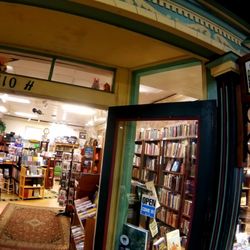 The Old Sage Bookshop - Store entrance with my wide-angle lens
