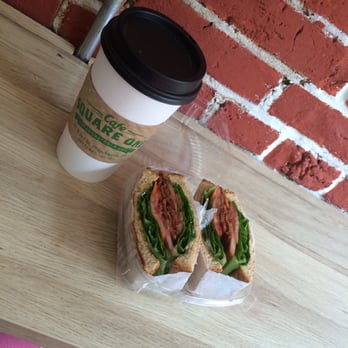 Cafe Square One - BLT on whole wheat with a large cup of coffee - Salad Near Me - Philadelphia, Pennsylvania