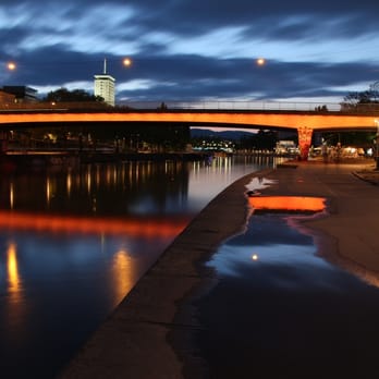 Donaukanal - Donaukanal - Schwedenplatz at night - Landmarks & Historical Buildings Near Me - Vienna, 9