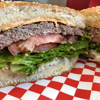Brea's Best Burgers - Cheeseburger ($6.89 - sliced open) - Burgers Near Me - Brea, California Brea's Best Burgers - Cheeseburger ($6.89 - sliced open) - Burgers Near Me - Brea, California