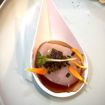Dyce Group - Up close ponzu scallop caviar - Caterers Near Me Dyce Group - Up close ponzu scallop caviar - Caterers Near Me
