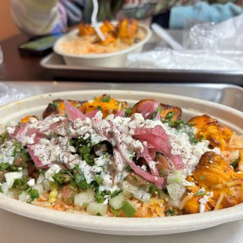 Shawarma House - Kebab, chicken , , rice and the topping from the  food bar. - Mediterranean Near Me - Hagerstown, Maryland