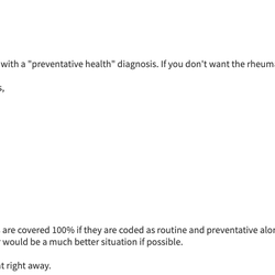 Legacy Medical Group-Westside Internal Medicine - The doctor clearly tells me that the lab work will be preventative except for the RA factor in writing.