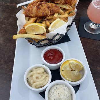 Bardot - Fish and chips With truffle fries - New American Near Me - Claremont, California Bardot - Fish and chips With truffle fries - New American Near Me - Claremont, California