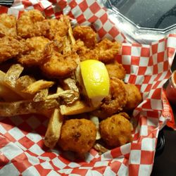 Seafood King - Small Shrimp Dinner. Two cocktail sauce