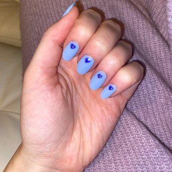 Karen Gold Coast Nails - Picture is a dip manicure, they were able to add a fun heart design - Nail Salons Near Me - Chicago, Illinois