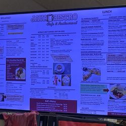 Java Bistro - Menu