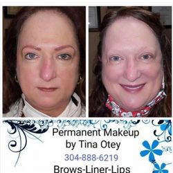 Permanent Makeup by Tina - After and Before
You can definitely see the difference!
