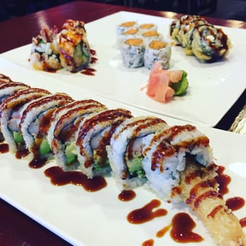 Oishi Sushi - Content: Godzilla, Shrimp Tempura, Spicy Salmon, and Fire Cracker roll. - Sushi Bars Near Me - Willowbrook, Illinois Oishi Sushi - Content: Godzilla, Shrimp Tempura, Spicy Salmon, and Fire Cracker roll. - Sushi Bars Near Me - Willowbrook, Illinois