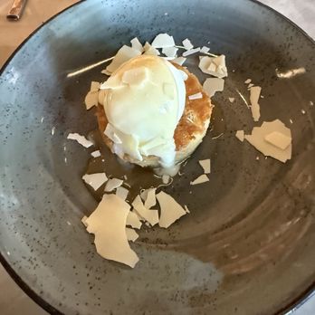 Revivalist - Peach cake and vanilla ice cream. - New American Near Me - Huntsville, Alabama