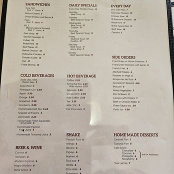 El Gran Castillo De Jagua - Menu p1 June 2025 - Latin American Near Me - Brooklyn, New York