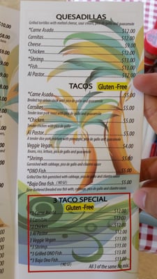 Menu photo 4 Paco's Tacos Lighthouse Kilauea, HI