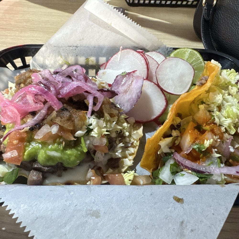 Carne Asada Vampiro and a birria taco. Carne Asada Vampiro and a birria taco.