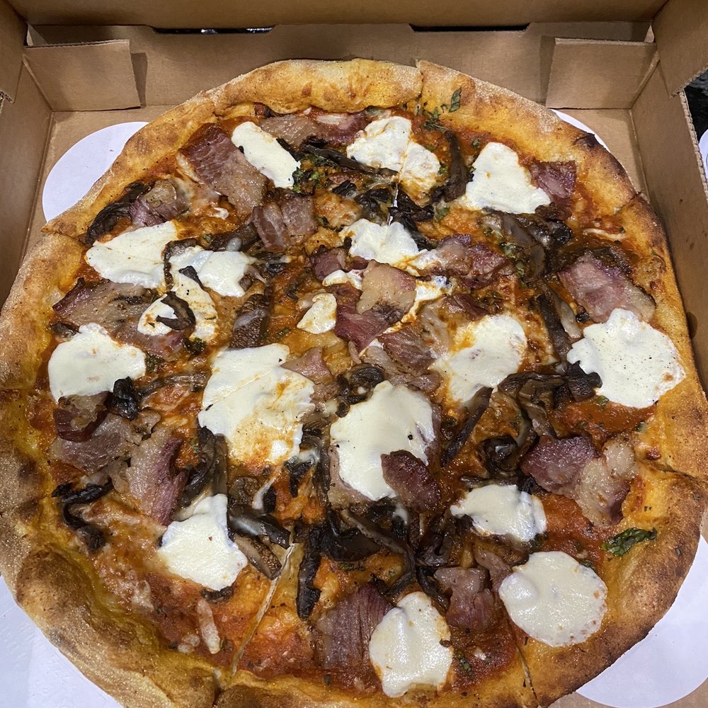 Slice Pizza & Brew - Margherita pizza with mushrooms - Pizza Near Me - Birmingham, Alabama Slice Pizza & Brew - Margherita pizza with mushrooms - Pizza Near Me - Birmingham, Alabama