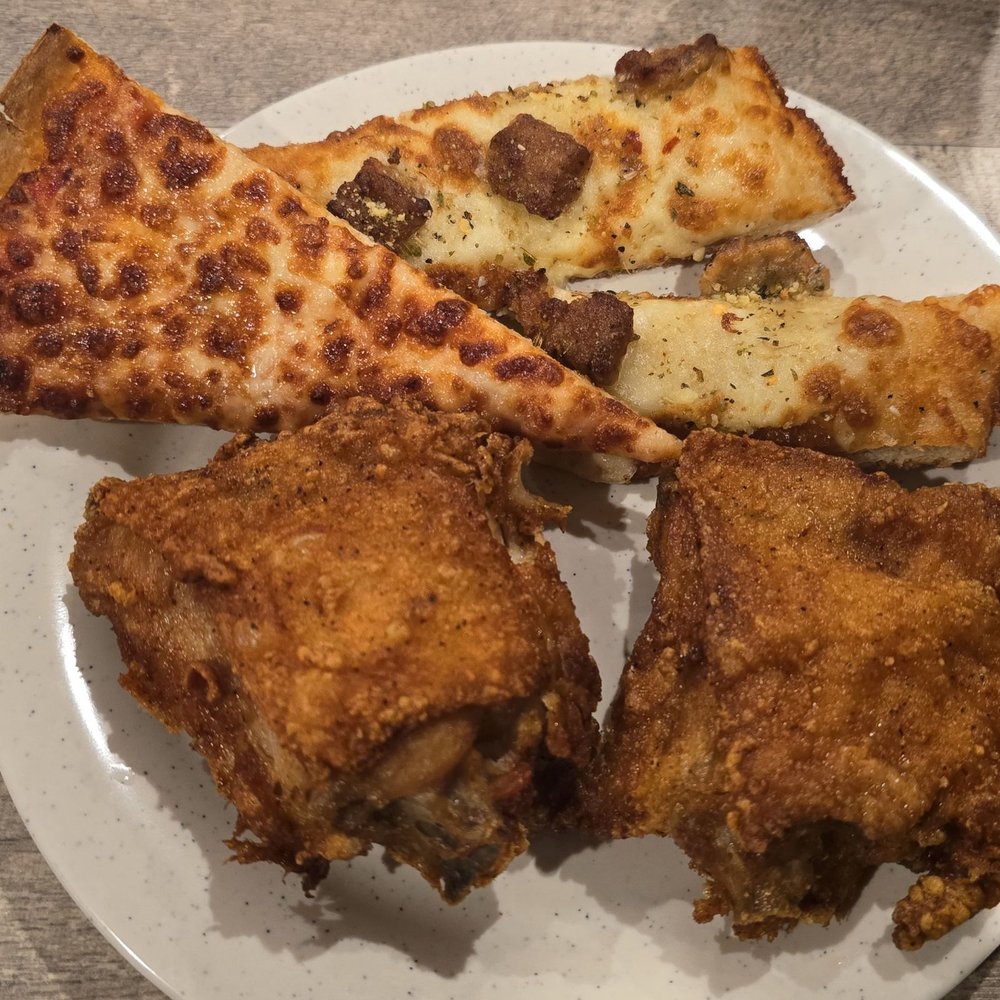 Pizza Ranch & FunZone Arcade - Cheese sticks with sausage, chicken thighs, thin crust cheese pizza - Pizza Near Me - Lisbon, Wisconsin Pizza Ranch & FunZone Arcade - Cheese sticks with sausage, chicken thighs, thin crust cheese pizza - Pizza Near Me - Lisbon, Wisconsin