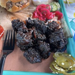Burnt brisket tips