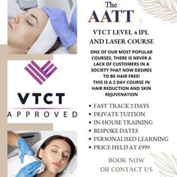 The Angel Academy of Teaching and Training - VTCT Level 4 IPL & Laser Course. In-house Salon Training, Bespoke Dates and Individual Study.