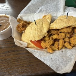 Fausto's Family Restaurant - Plentiful crawfish Poboy and comforting red beans and rice!