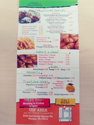 Menu photo 2 Are Pitas Tampa, FL