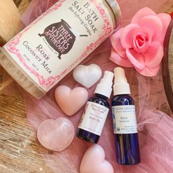 Soft Shell - Wonderful Gifts for the ones you Love. Three Sisters Apothecary, Snow Lotus Rose Oils, Rose Quartz Hearts