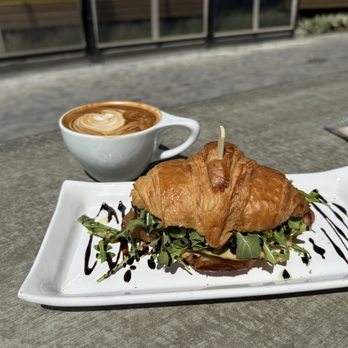 Lofty Coffee - Mocha with almond milk, turkey avo croissant sando!! - Coffee & Tea Near Me - Carlsbad, California