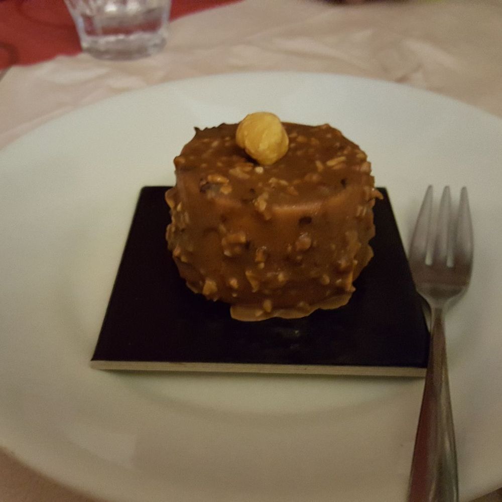 Trattoria Campagnola - Desert hazelnut and caramel mouse. - Napoletana Near Me - Naples, NA Trattoria Campagnola - Desert hazelnut and caramel mouse. - Napoletana Near Me - Naples, NA