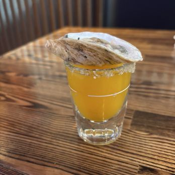 Kicker's - Mango oyster shooters - Seafood Near Me - Morro Bay, California Kicker's - Mango oyster shooters - Seafood Near Me - Morro Bay, California