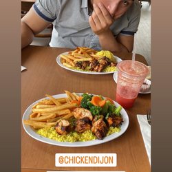 Chicken Dijon - Mediterranean Catering & Delivery - Chicken Skewer plate fuel for our Fighter