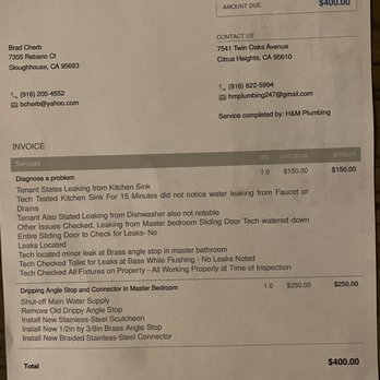 H&M Plumbing - No matching letterhead? Did this job seem legit to you? - Plumbing Near Me H&M Plumbing - No matching letterhead? Did this job seem legit to you? - Plumbing Near Me