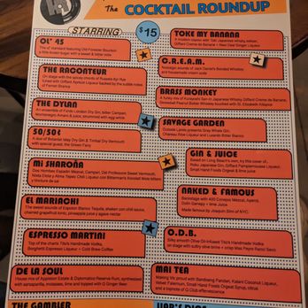 Harlan Records - Drink menu Jan 2025 - Cocktail Bars Near Me - San Francisco, California