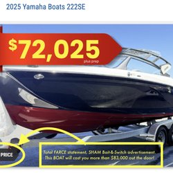 Marineland Boating Center - misleading advertised Price