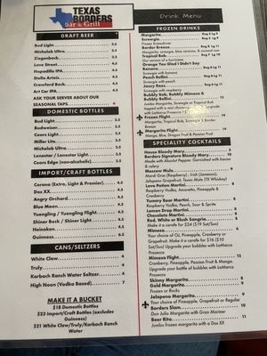 Menu photo 6 Texas Borders Bar & Grill Katy, TX