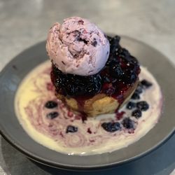 King Salmon Restaurant - Blueberry bread pudding