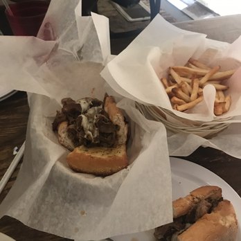Albano's Villa - Italian Beef W/cheese Sandwich and French Fries - Pizza Near Me - Michigan City, Indiana