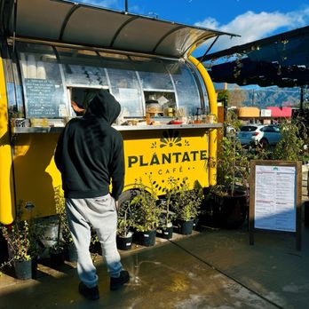 Plántate Café - a man standing in front of a food cart - Coffee & Tea Near Me - Burbank , California Plántate Café - a man standing in front of a food cart - Coffee & Tea Near Me - Burbank , California