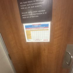 Wendy's - They have on wall Cleanliness means a lot to them. Walk-in in this restroom I would say that is false.
