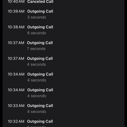FRESH - Call log, couldn't get a soul to answer.
