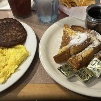 Pantry Restaurant - French toast, scrambled eggs and sausage. - Breakfast & Brunch Near Me - Santa Fe, New Mexico