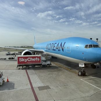 Korean Air - One of their Boeing 777-300ER's parked at O'Hare. - Airlines Near Me - Chicago, Illinois Korean Air - One of their Boeing 777-300ER's parked at O'Hare. - Airlines Near Me - Chicago, Illinois