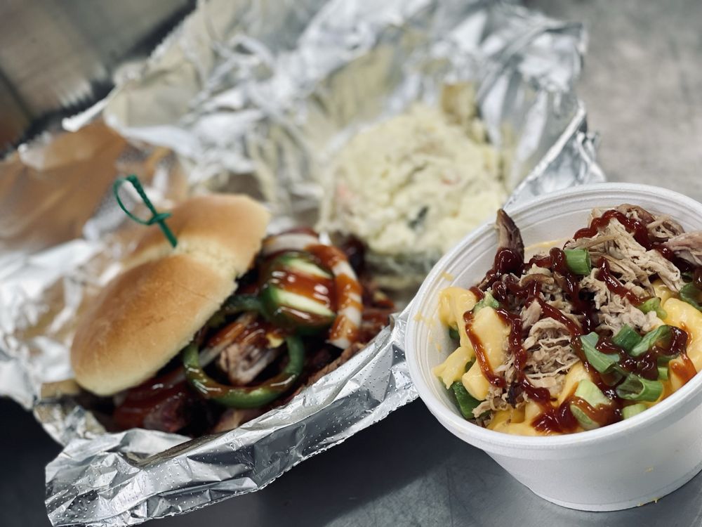 Food from Cove Creek BBQ