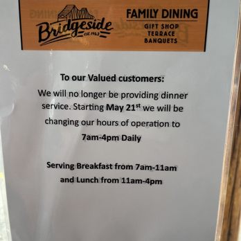 Bridgeside - Posted sign - American Near Me - Cascade Locks, Oregon