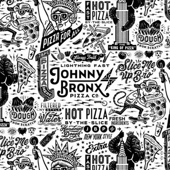 Johnny Bronx Pizza - mural-like graphic with NY elements is part of smart marketing / branding plan - Pizza Near Me - Meridian, Idaho Johnny Bronx Pizza - mural-like graphic with NY elements is part of smart marketing / branding plan - Pizza Near Me - Meridian, Idaho