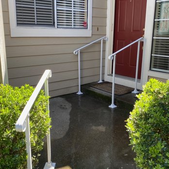 Safe At Home Grab Bars - 3 white railings - Home Health Care Near Me Safe At Home Grab Bars - 3 white railings - Home Health Care Near Me