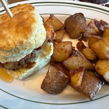 Wise County Biscuits - Chicken and biscuit sandwich. Potatoes - Food Stands Near Me - Pittsburgh, Pennsylvania