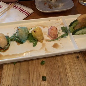 Redfarm - Pac-Man dumplings with shrimp - Dim Sum Near Me - New York, New York Redfarm - Pac-Man dumplings with shrimp - Dim Sum Near Me - New York, New York