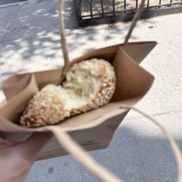Sesame bagel fresh out of the oven Sesame bagel fresh out of the oven