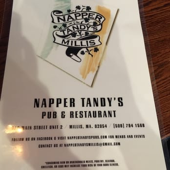 Napper Tandy's Millis - Menu - Irish Near Me - Millis, Massachusetts
